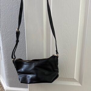Black Leather Crossbody Bag